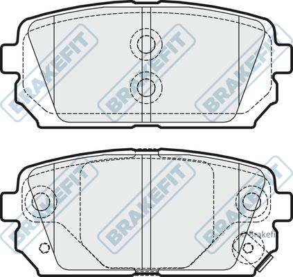 APEC BRAKING stabdžių trinkelių rinkinys, diskinis stabdys PD3235